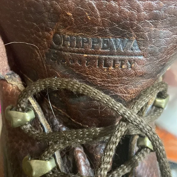 Chippewa Boots Brown Leather Work Snow Insulated Boots sz 9 1/2W